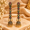 Long Antique Multicolour Jhumka Earrings