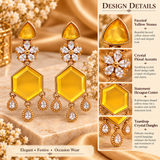 Mango Mania Yellow Stone Drop Earrings