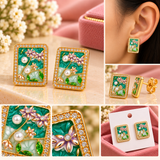 Square Enamel Stud