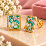 Square Enamel Stud