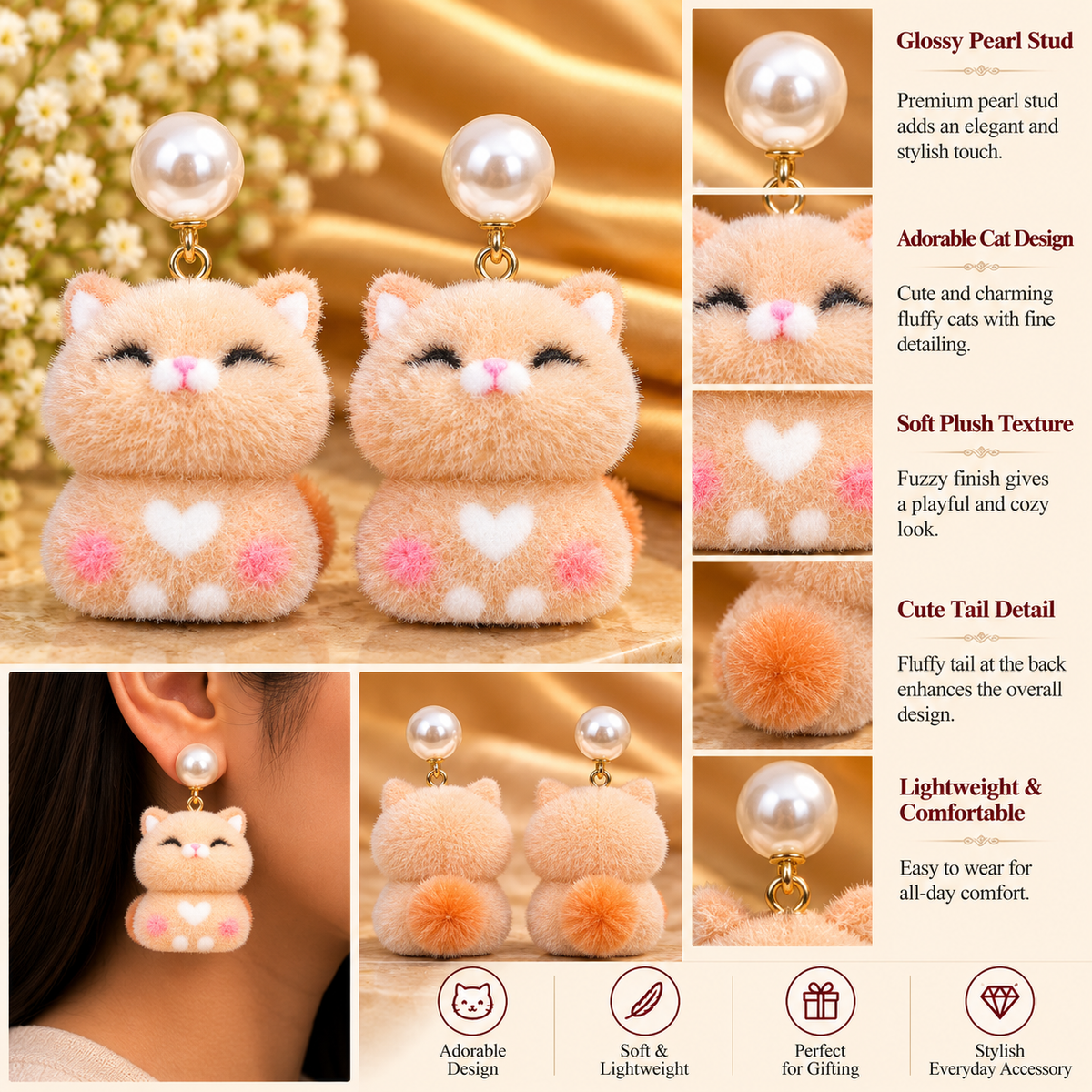 Pearl Catty Earrings