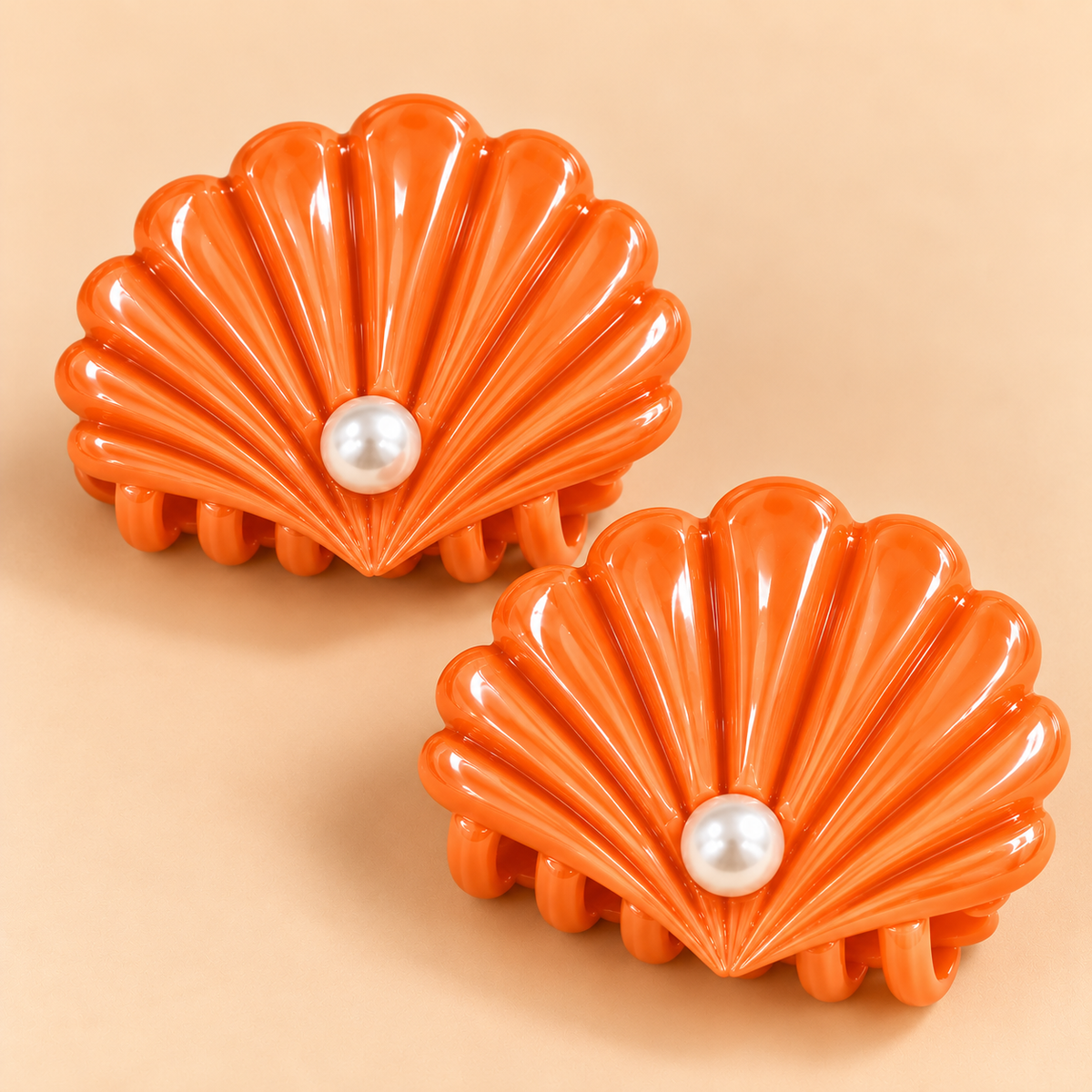 Cute Seashell Hair Pins with Pearl Detail