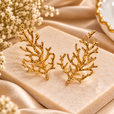 Golden Reef Branch Climber Earrings