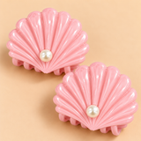 Cute Seashell Hair Pins with Pearl Detail