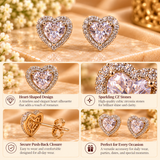 Cupid Sparkle Heart Stud Earrings