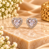 Cupid Sparkle Heart Stud Earrings