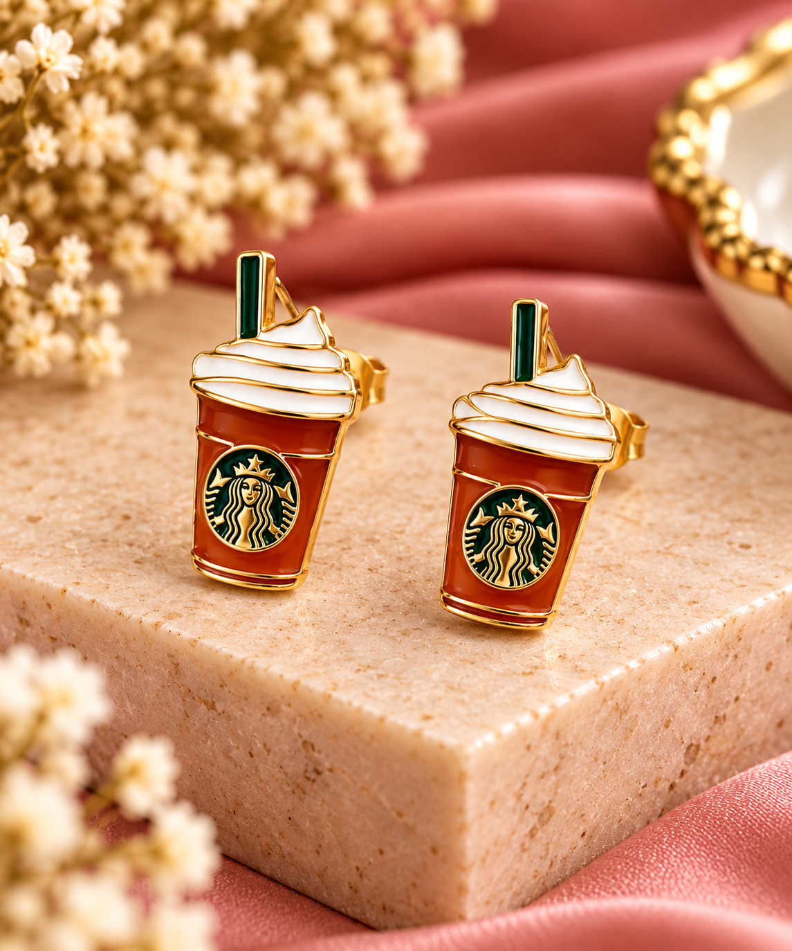 Cappuccino Stud Earrings