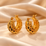 Golden Loop Hoop Earrings