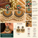 Meher Dual Tone Pearl Drop Balis