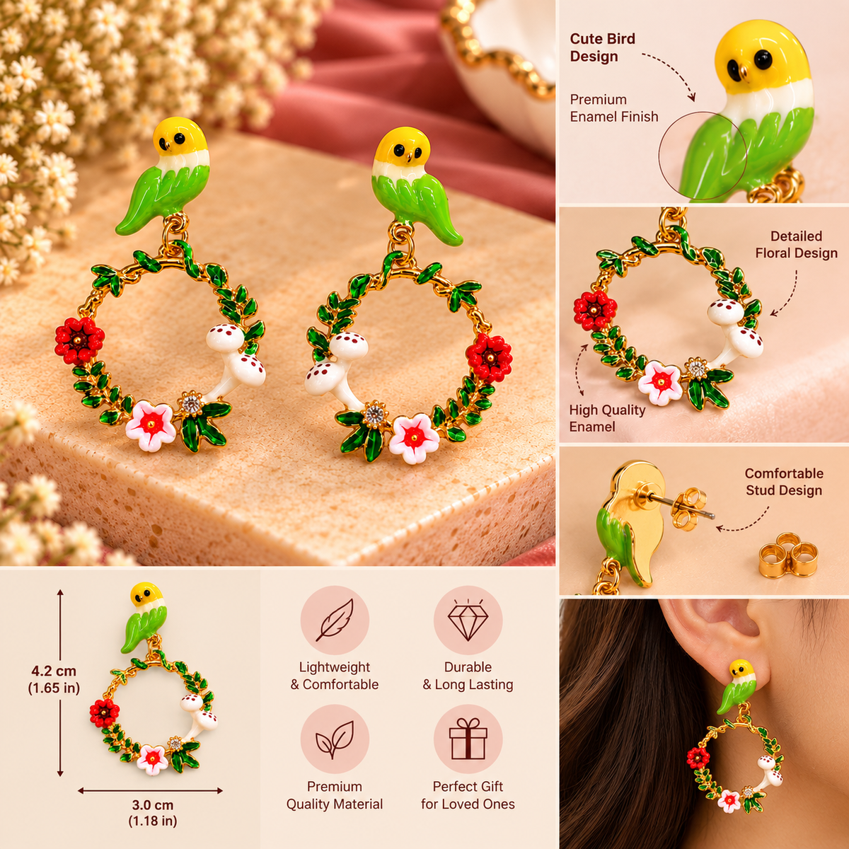 Garden Glory Loop Earrings
