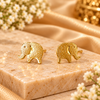 Cute Golden Elephant Stud Earrings