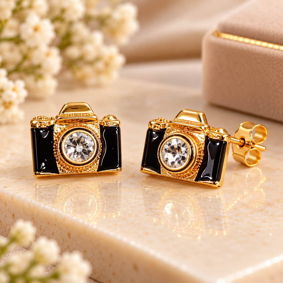 Camera Stud Earrings