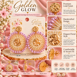 Golden Glow Statement Earrings