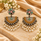 Meher Dual Tone Pearl Drop Balis