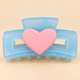 Blue Heart Hair Claw Clip