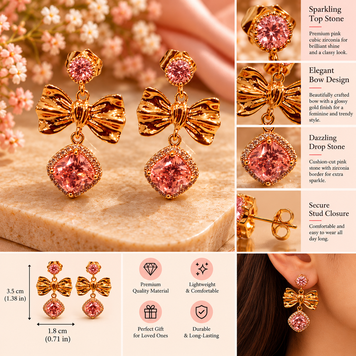 Pink Bow Crystal