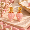 Pink Strawberry Earrings