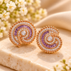 Snail Love Crystal Stud Earrings
