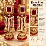 Rani Dangler Pearl Jhumka Earrings