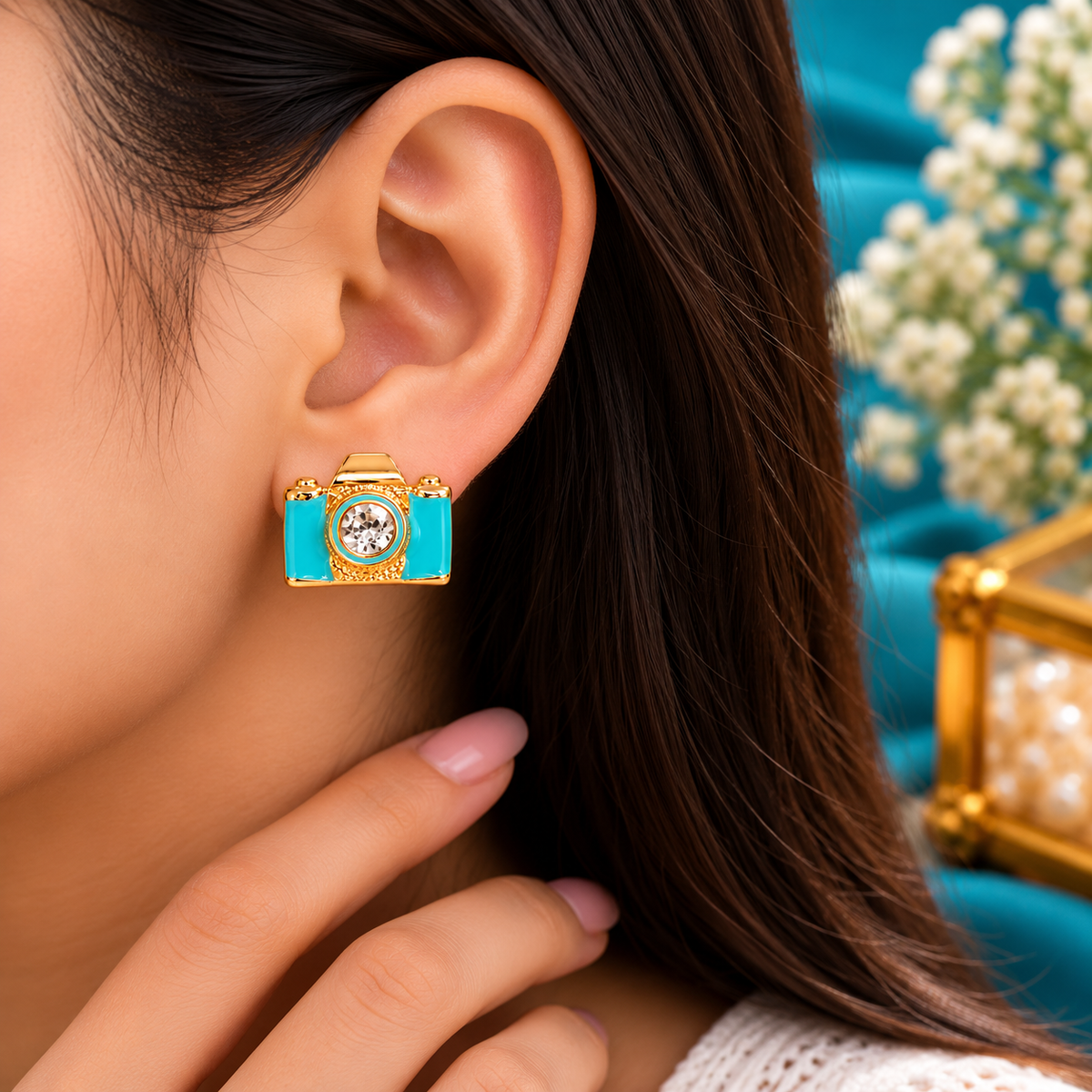 Camera Stud Earrings